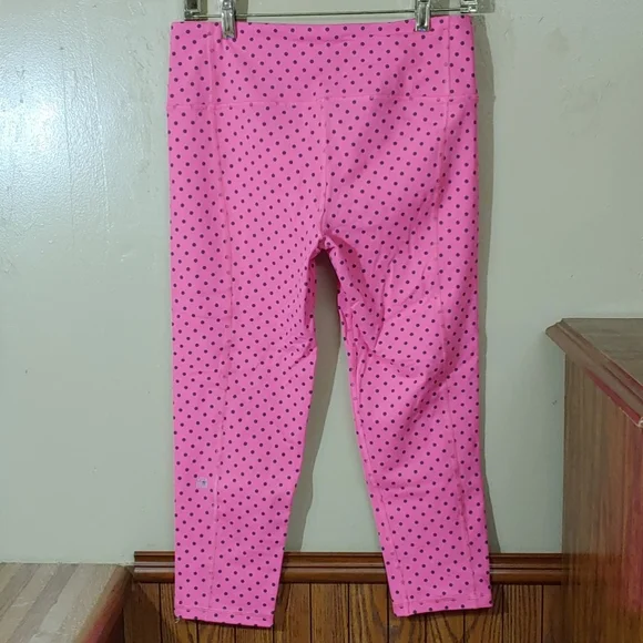Victoria's Secret VSX Vintage Hot Pink Polkadot Capris M - Picture 4 of 7